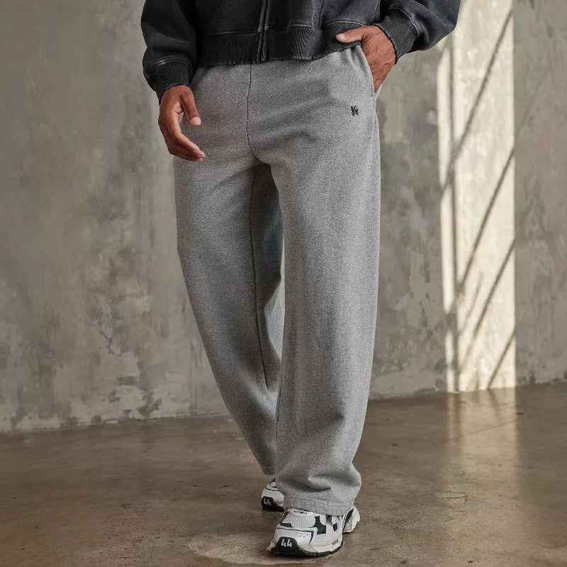 American fashion brand YOONGLA fitness straight leg pants, jogging training, tied rope, casual loose straight leg pants