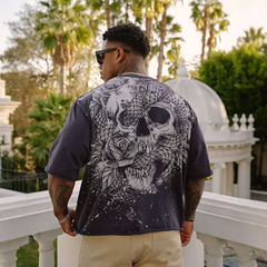 New Men's American Trendy Brand YOUNG LA Cotton Super Large Sports T-shirt Trendy Jogger Gym Casual Short Sleeve