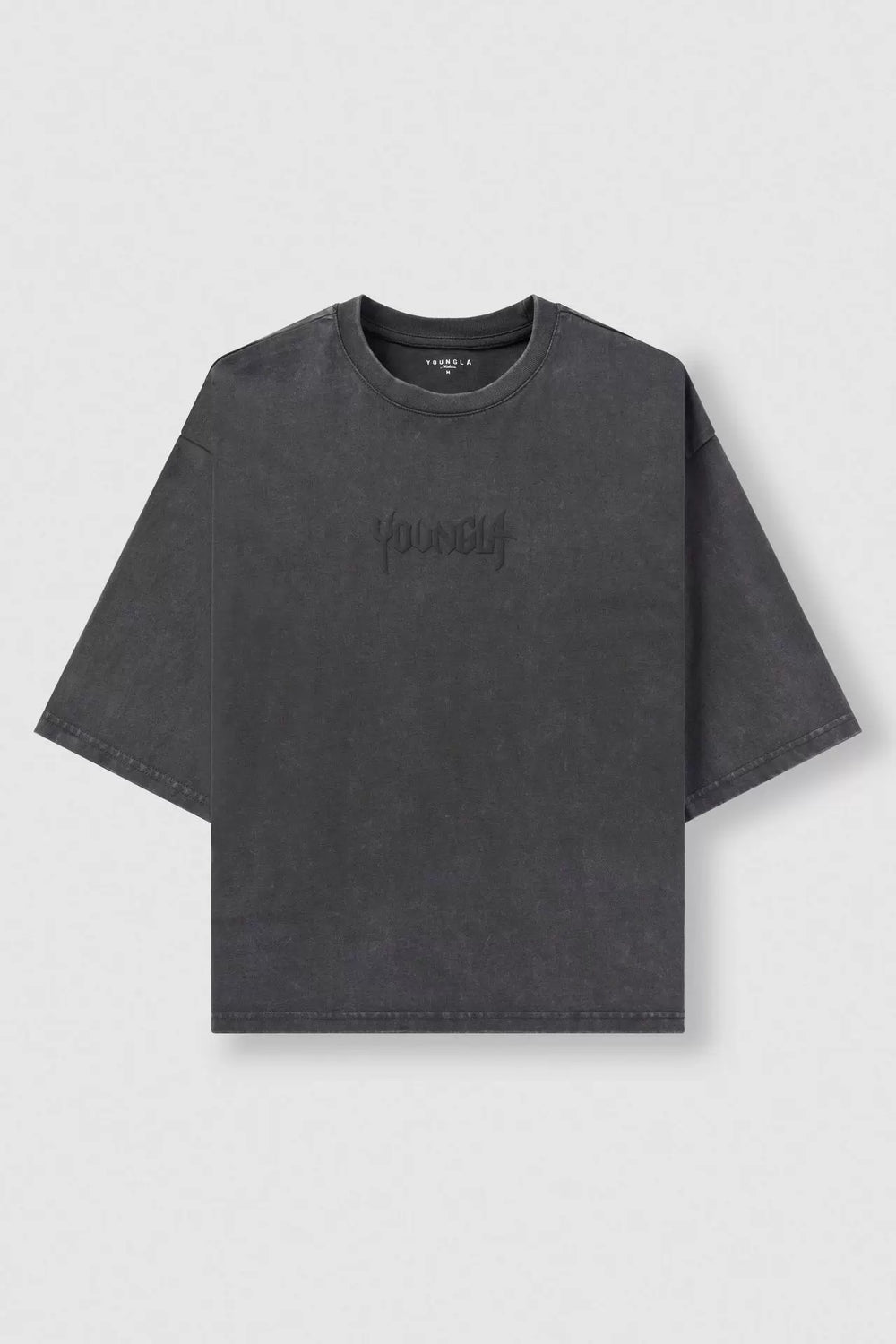 European and American trendy brand YOUNG LA sports short sleeved foam runner fitness and leisure loose T-shirt top cross-border foreign trade