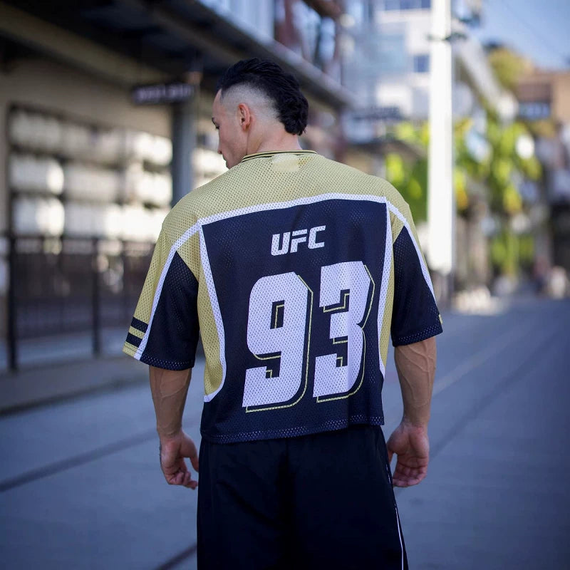 YOUNGLA美式新款男士超大T恤 UFC联盟同款运动健身速干透气短袖男