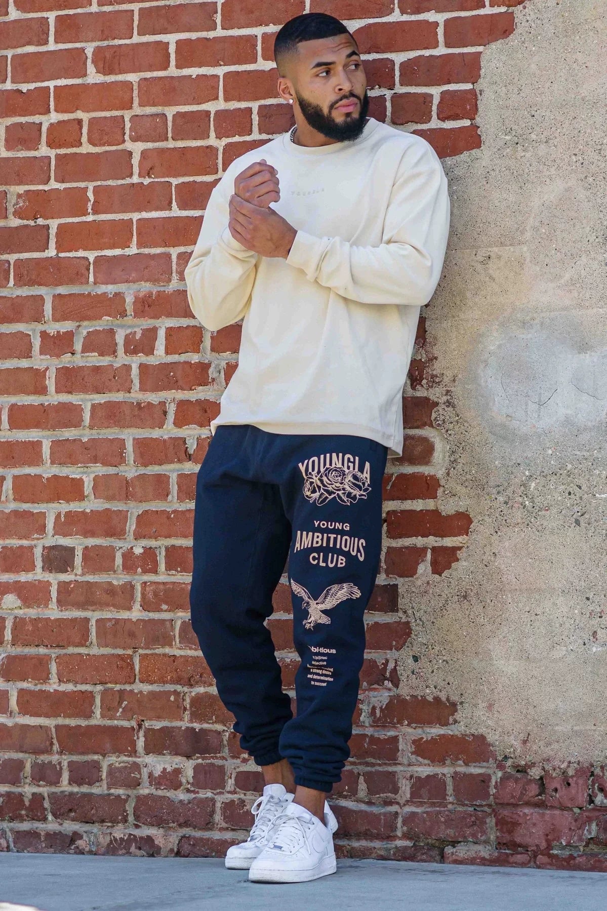 Autumn and Winter New American Men's Health Pants, European and American YOUNG LA Long Style Sports, Leisure, Fitness, Training, Legged Pants