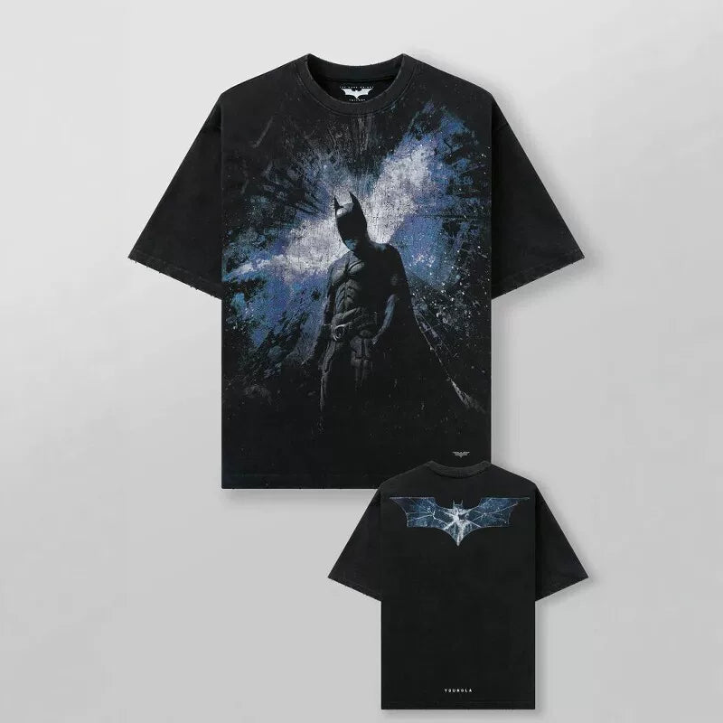 American trendy brand YOONGLA fitness sports clown Batman short sleeved jogging casual loose cotton round neck T-shirt