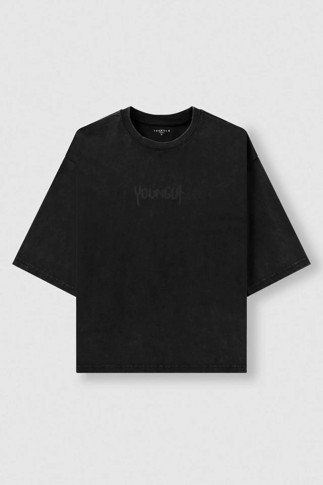European and American trendy brand YOUNG LA sports short sleeved foam runner fitness and leisure loose T-shirt top cross-border foreign trade