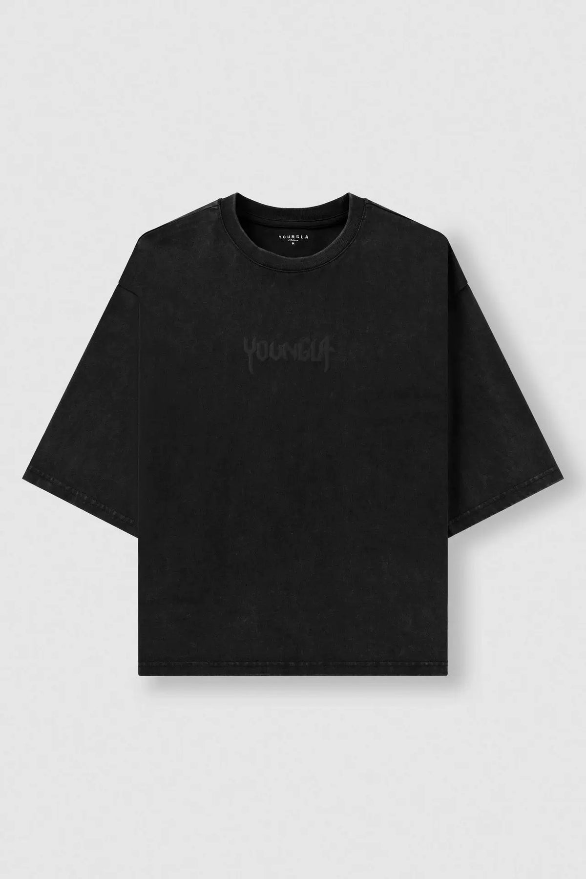 European and American trendy brand YOUNG LA sports short sleeved foam runner fitness and leisure loose T-shirt top cross-border foreign trade