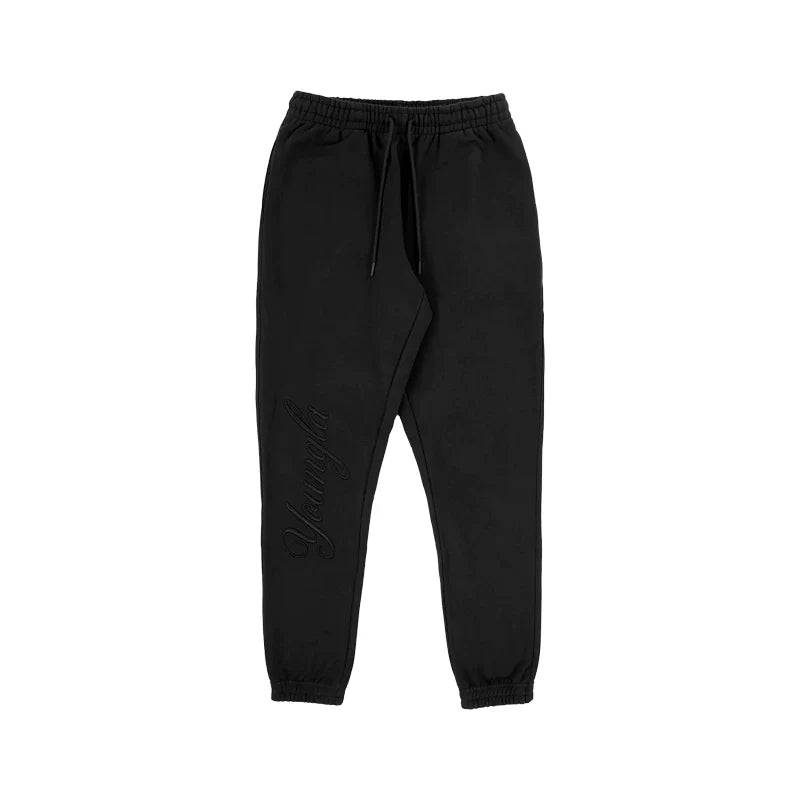 Cross border foreign trade, European and American trendy brand YOUNG LA sports and fitness pants, American casual embroidered looped leg binding pants