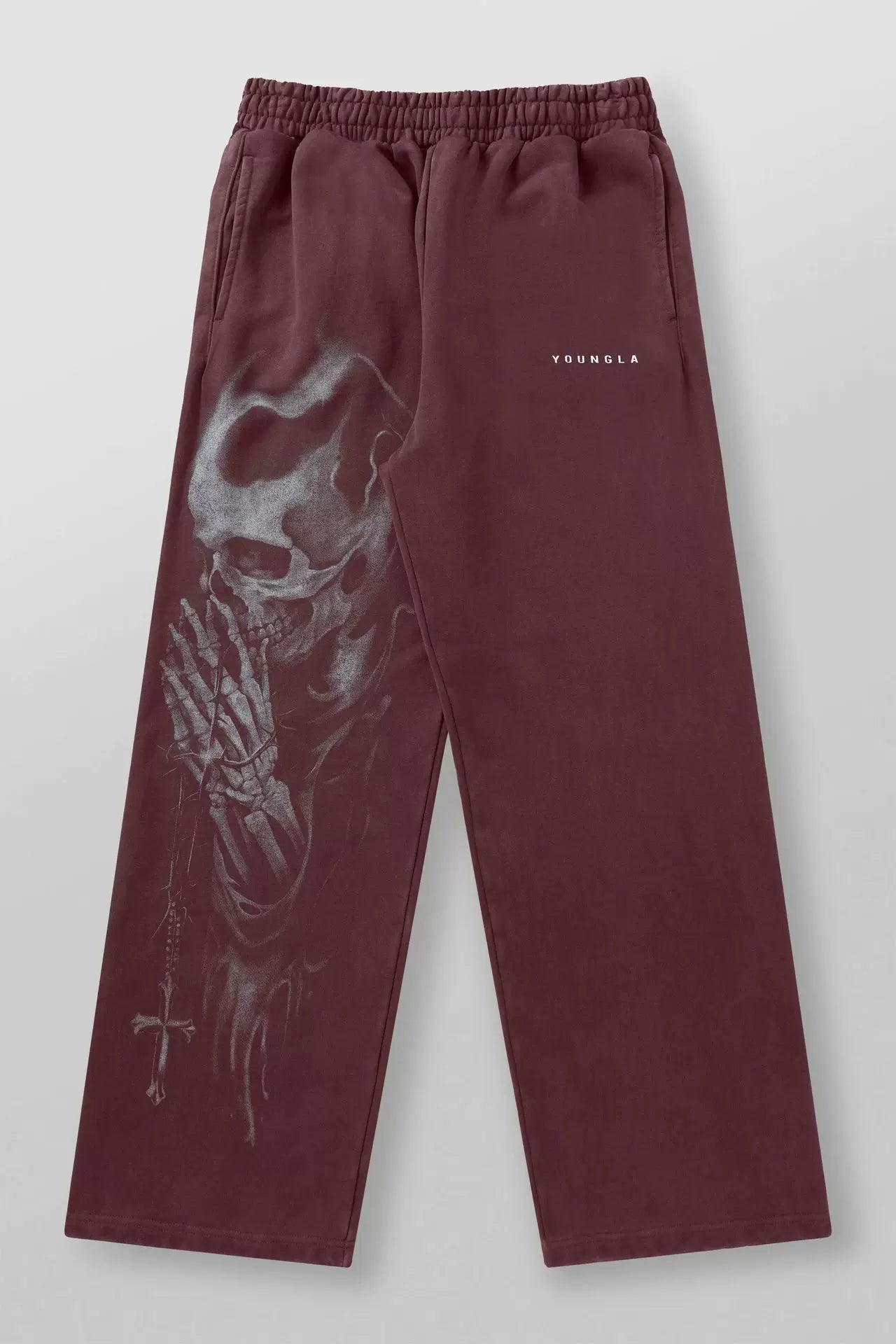 New American High Street Retro Hip Hop YOUNG LA Men's Fitness Sports Pants European and American Trendy Brand Casual Straight Pants