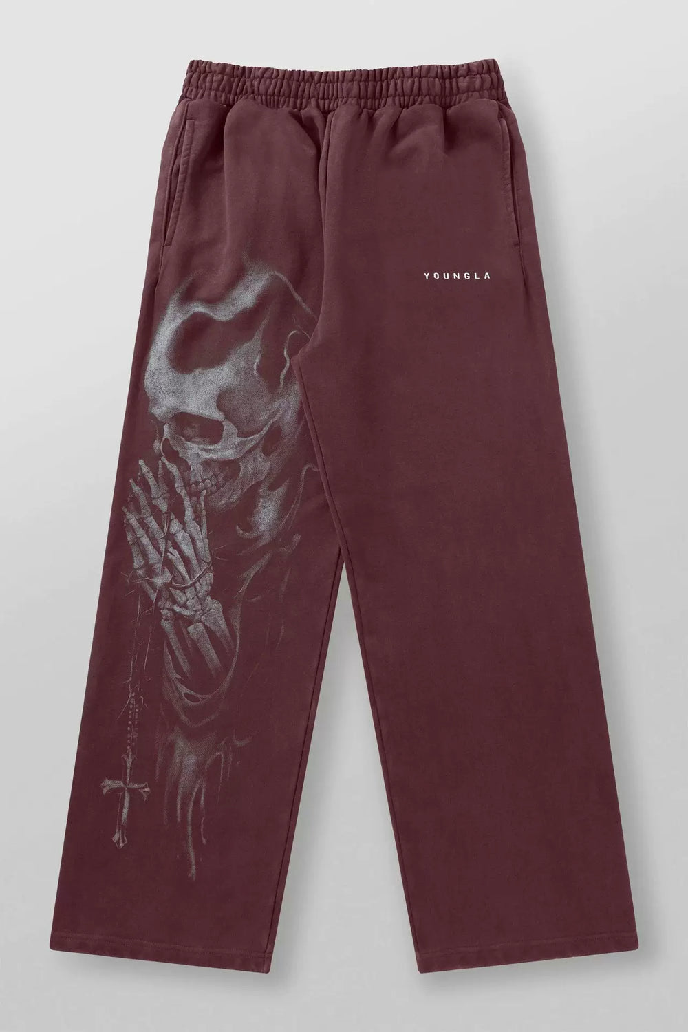 New American High Street Retro Hip Hop YOUNG LA Men's Fitness Sports Pants European and American Trendy Brand Casual Straight Pants
