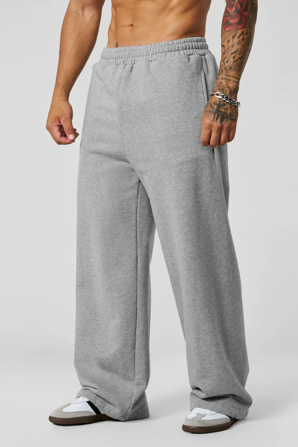 American fashion brand YOONGLA fitness straight leg pants, jogging training, tied rope, casual loose straight leg pants
