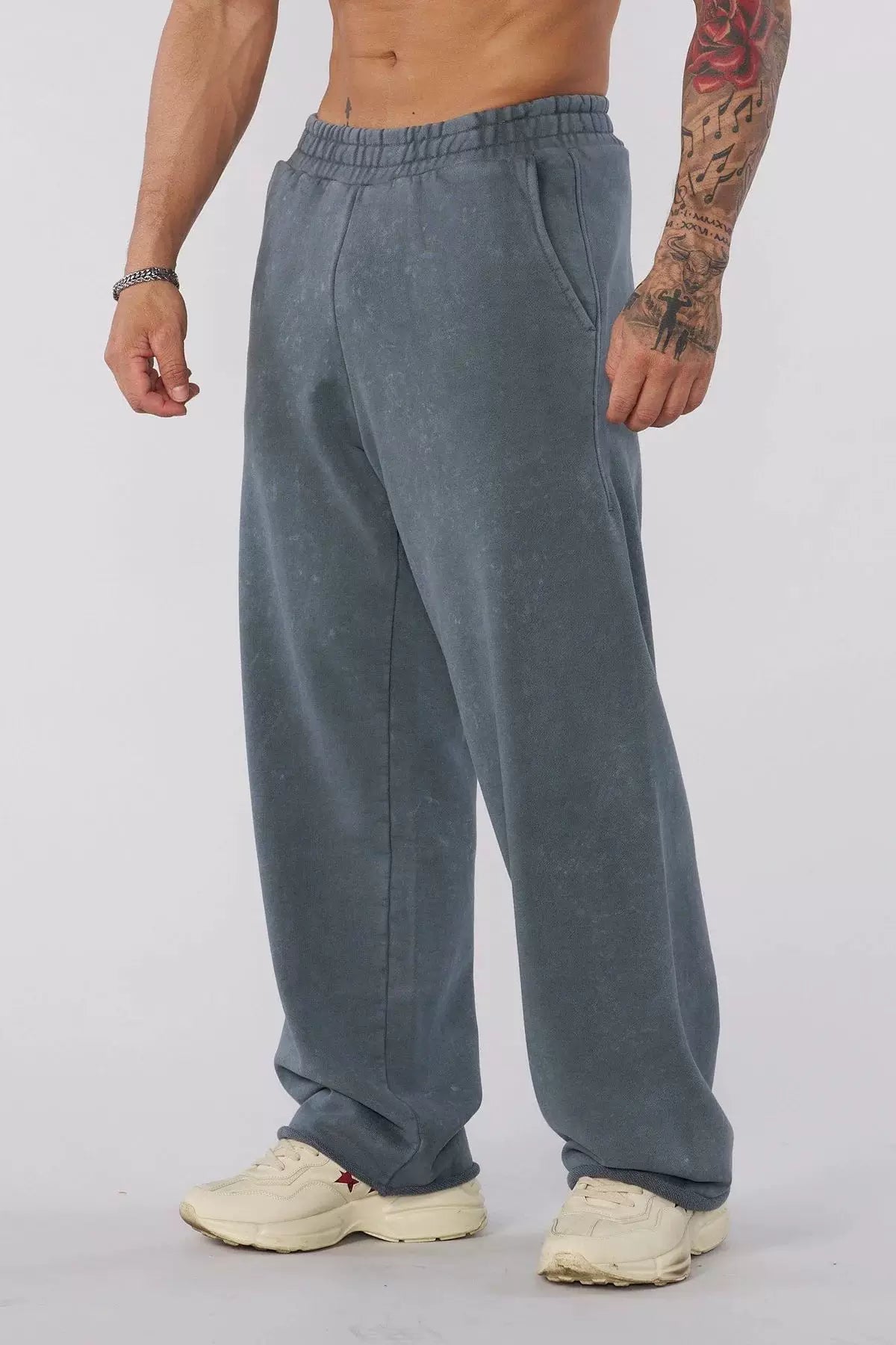 European and American new trendy brand YOUNG LA, slow runners, sports straight leg pants, casual fitness training, loose pants for men