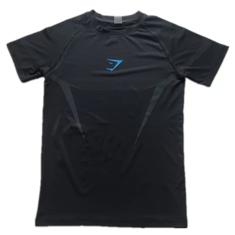 Cross border foreign trade American trendy brand YOUNG LA leisure sports fitness running jogging men's stretch t-shirt training suit