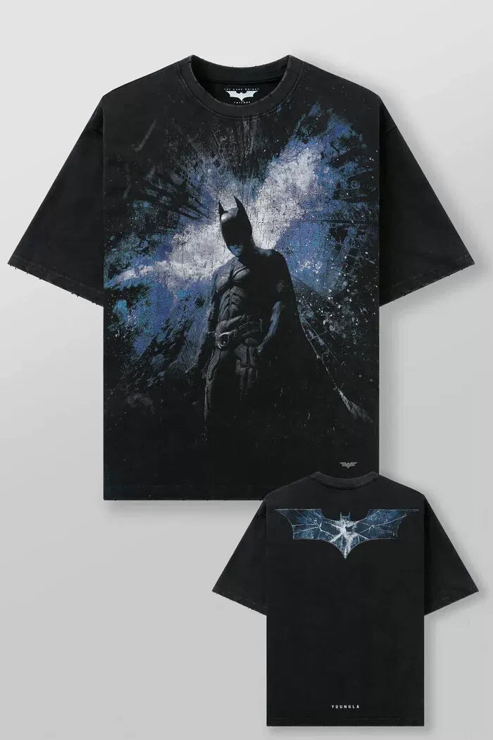 American trendy brand YOONGLA fitness sports clown Batman short sleeved jogging casual loose cotton round neck T-shirt