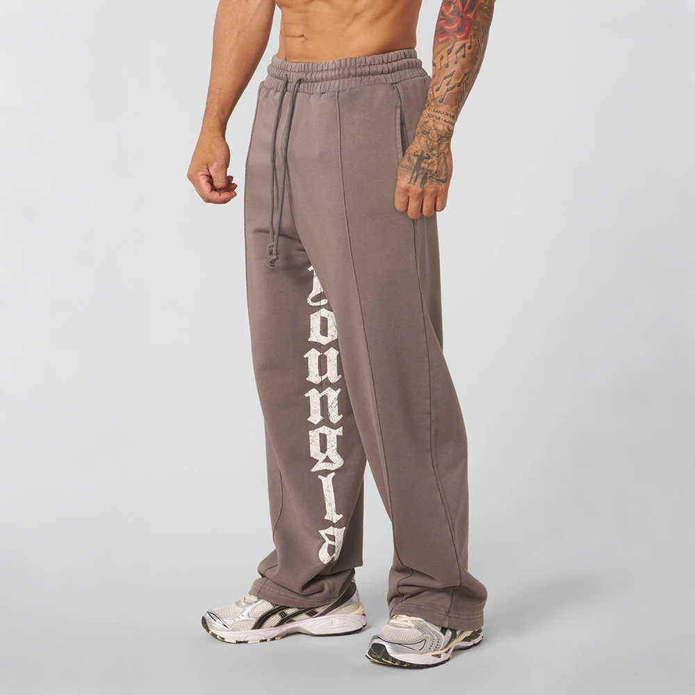European and American trendy brand YOUNG LA sports printed fitness pants for men's training, running, drawstring, casual straight leg pants