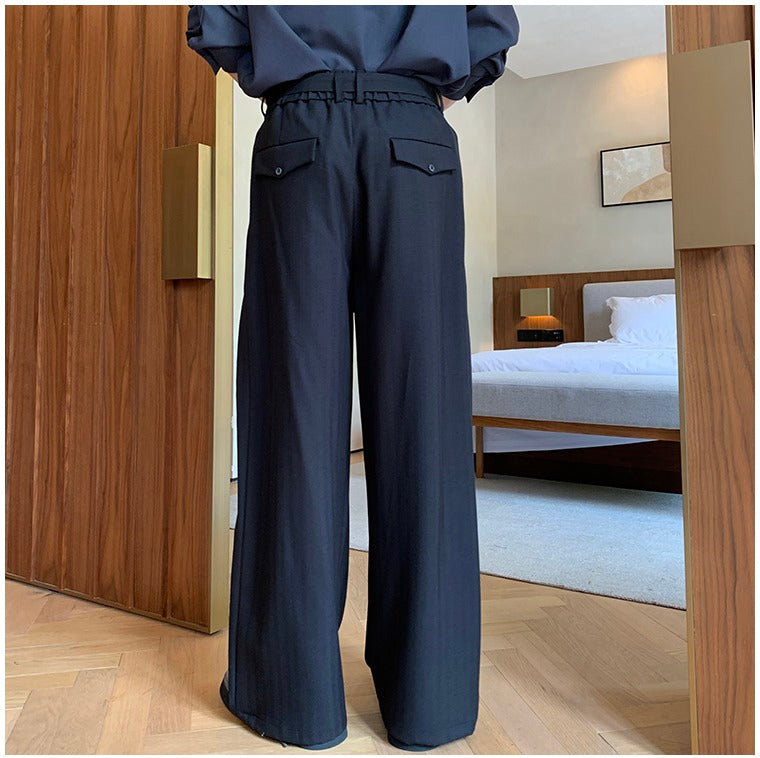 Straight Fit Wide-Leg Pants
