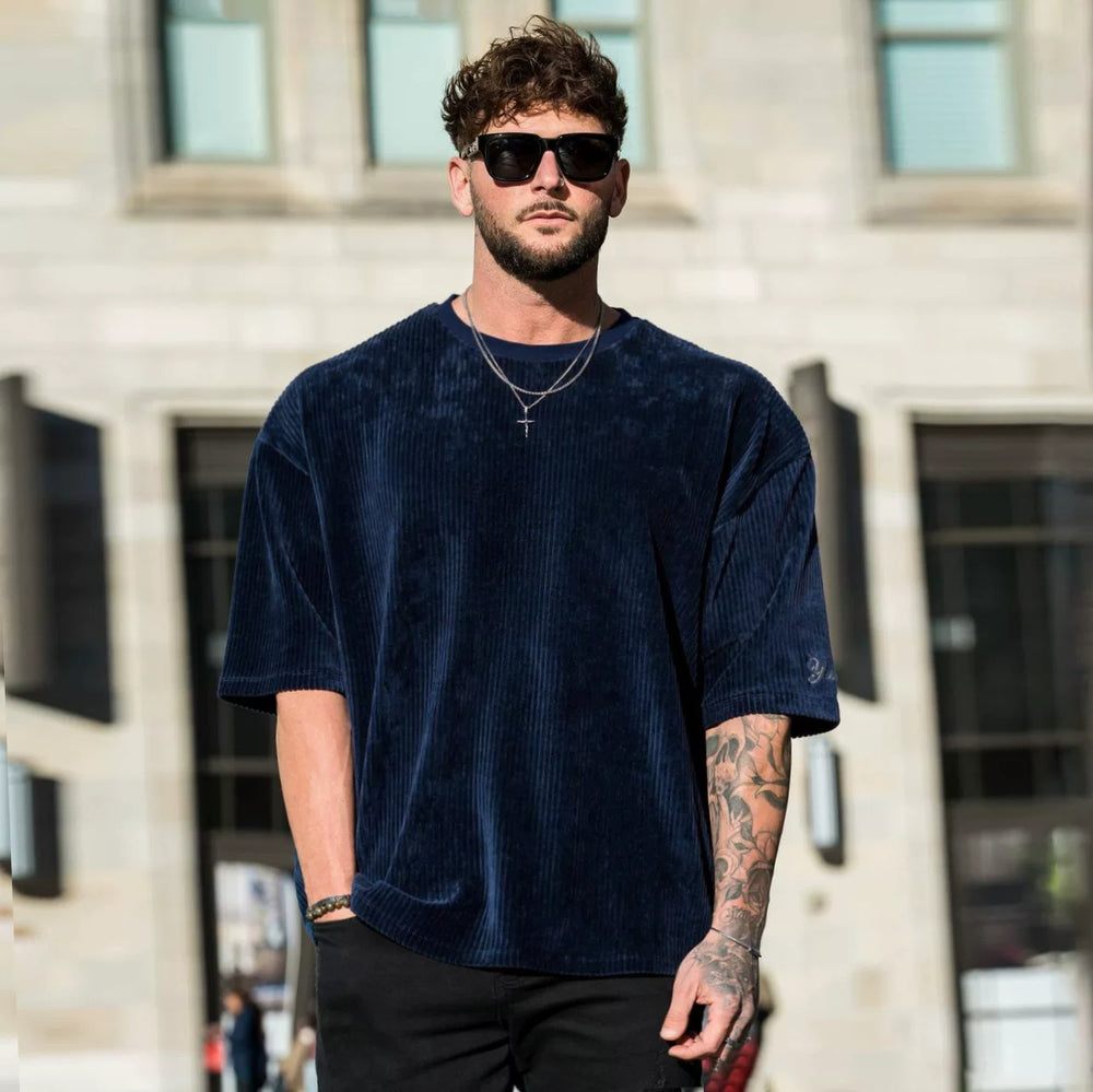 American style loose sports short sleeved T-shirt, plus size casual fitness top, European and American style trendy round neck top, suitable for all seasons