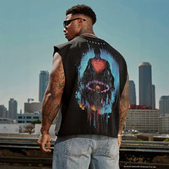 American fashion brand YOUNGLA collaborates with Superman men's vest, muscle sports fitness basketball sleeveless top