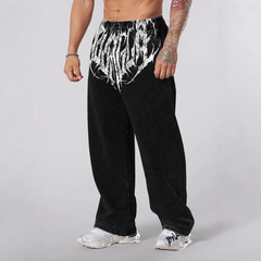 New American fashion brand YOUNG LA fitness training casual loose straight leg pants men's jogging sports pants foreign trade
