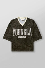 YOUNG LA American Trendy Brand Fitness Sports Short Sleeve Quick Drying Breathable Loose Large Mesh Trendy T-shirt Top for Men (3)