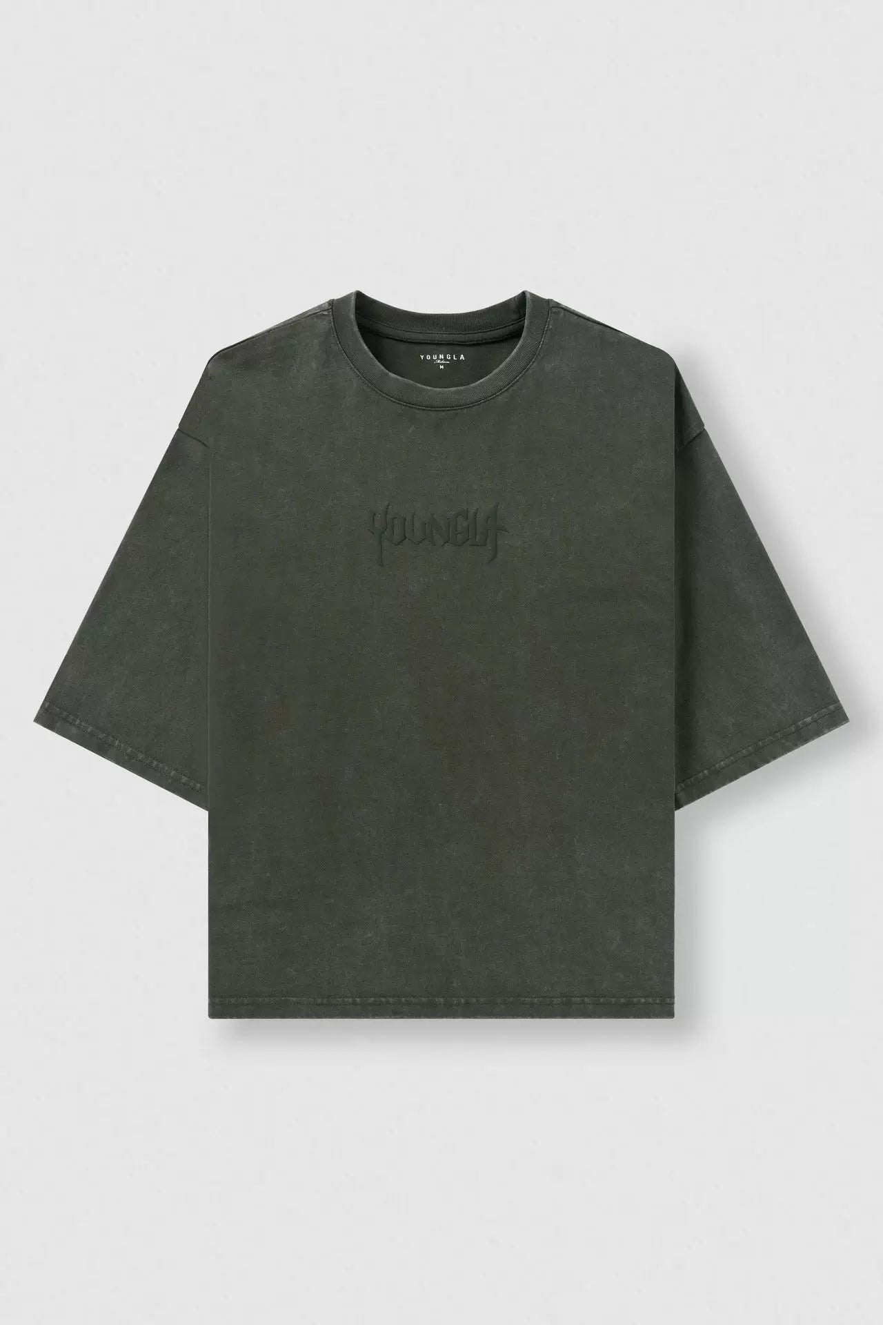European and American trendy brand YOUNG LA sports short sleeved foam runner fitness and leisure loose T-shirt top cross-border foreign trade