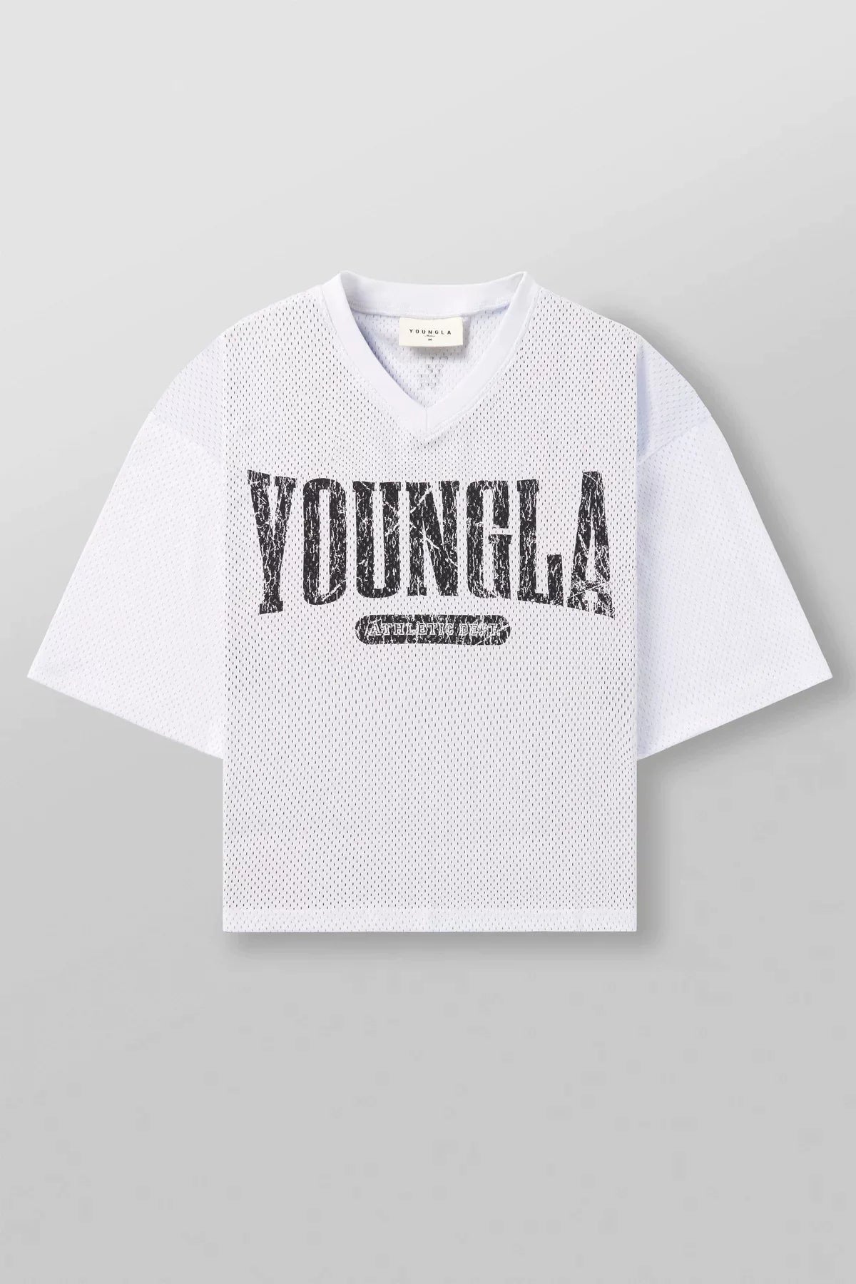 YOUNG LA American Trendy Brand Fitness Sports Short Sleeve Quick Drying Breathable Loose Large Mesh Trendy T-shirt Top for Men (7)