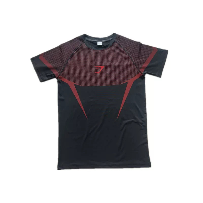Cross border foreign trade American trendy brand YOUNG LA leisure sports fitness running jogging men's stretch t-shirt training suit