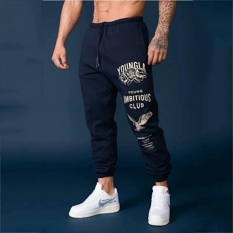 Autumn and Winter New American Men's Health Pants, European and American YOUNG LA Long Style Sports, Leisure, Fitness, Training, Legged Pants