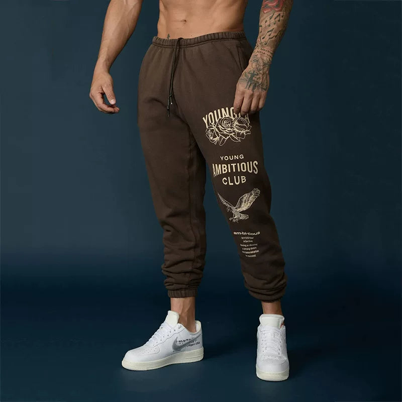 Autumn and Winter New American Men's Health Pants, European and American YOUNG LA Long Style Sports, Leisure, Fitness, Training, Legged Pants
