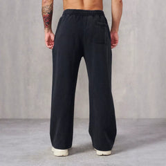 European and American fashion brand YOUNG LA men's straight leg sports pants, American jogging and fitness training embroidery casual long pants