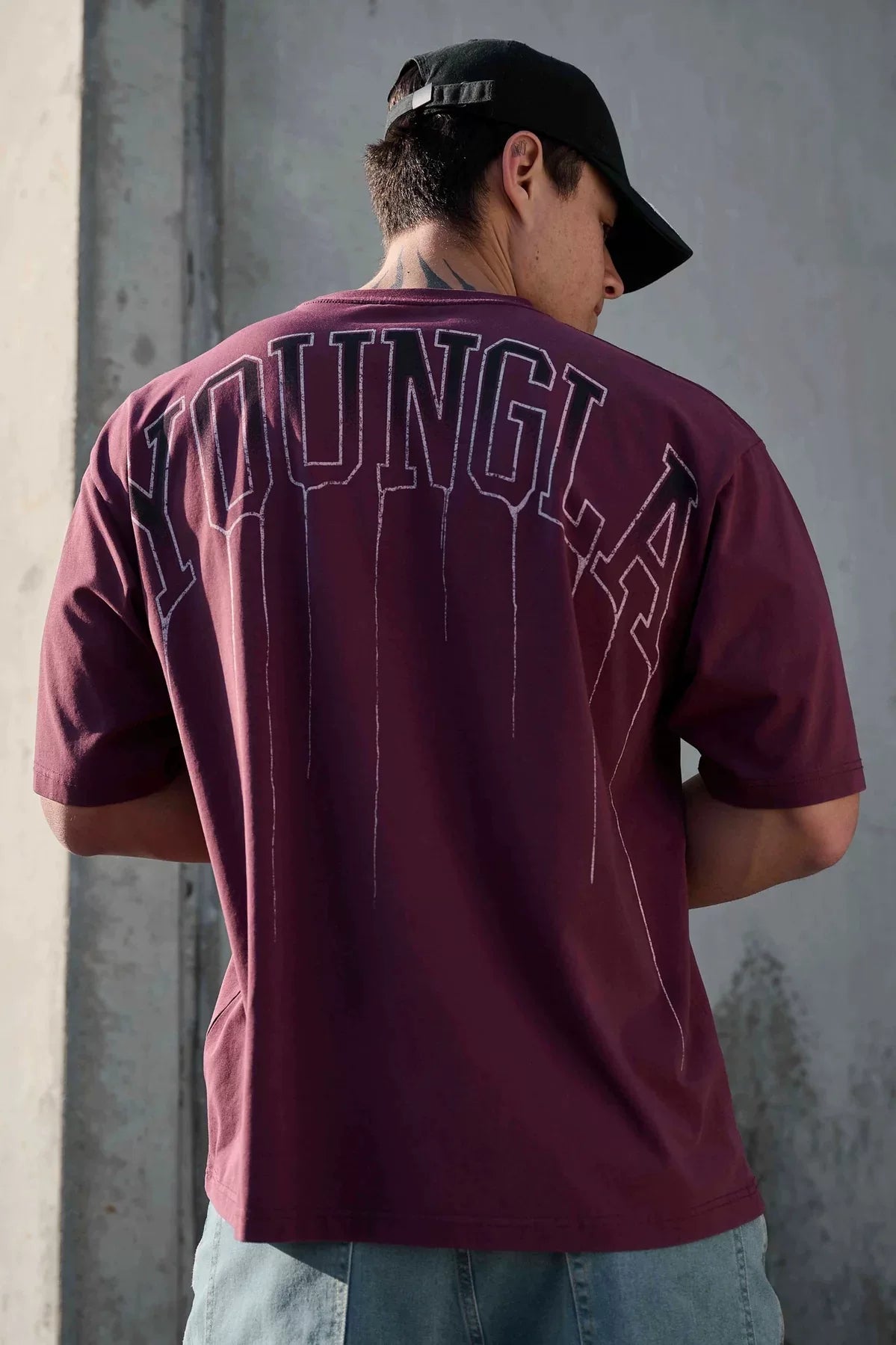 European and American trendy brand Youngla sports T-shirt American casual T-shirt fitness loose round neck short sleeved cross-border foreign trade