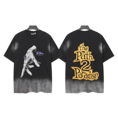 HELLSTAR Vintage Washed H‑Star Logo Graphic Oversized T‑Shirt Black Streetwear Tee