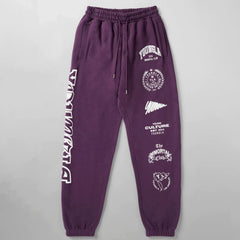 Cross-border foreign trade European and American trendy brand youngLa sports trousers American muscle fitness exercise casual foot trousers