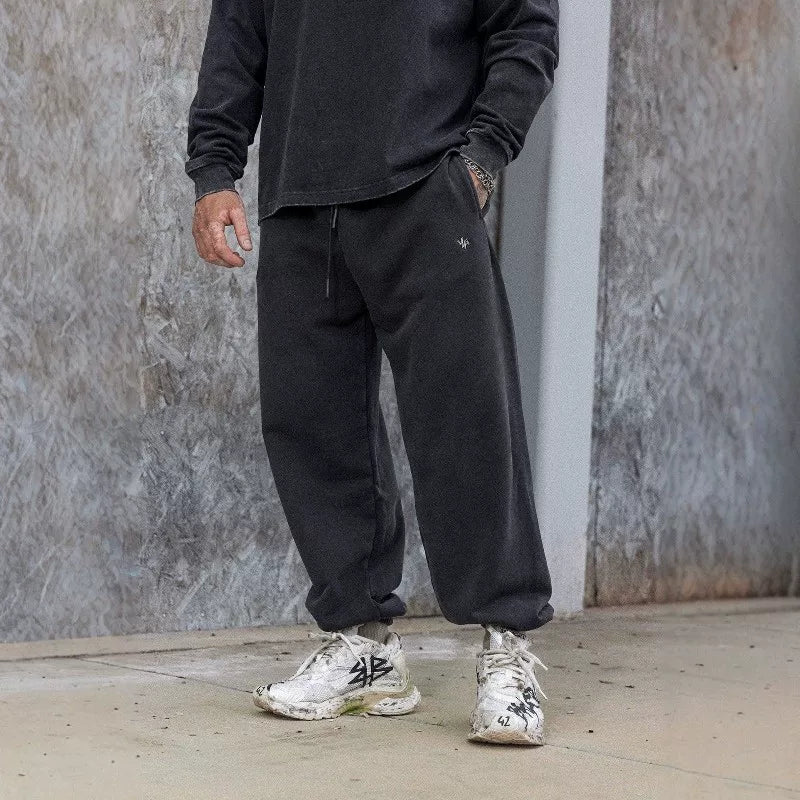 American fashion brand YOONGLA sports and fitness pants, European and American drawstring jogging cotton casual versatile ankle binding pants