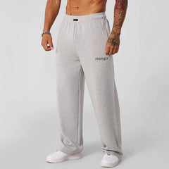 American fashion brand YOUNG LA sports wide leg straight leg sweatpants, versatile fitness printed casual pants, cross-border foreign trade