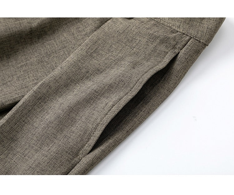 Pleated Wide Leg Casual Pants