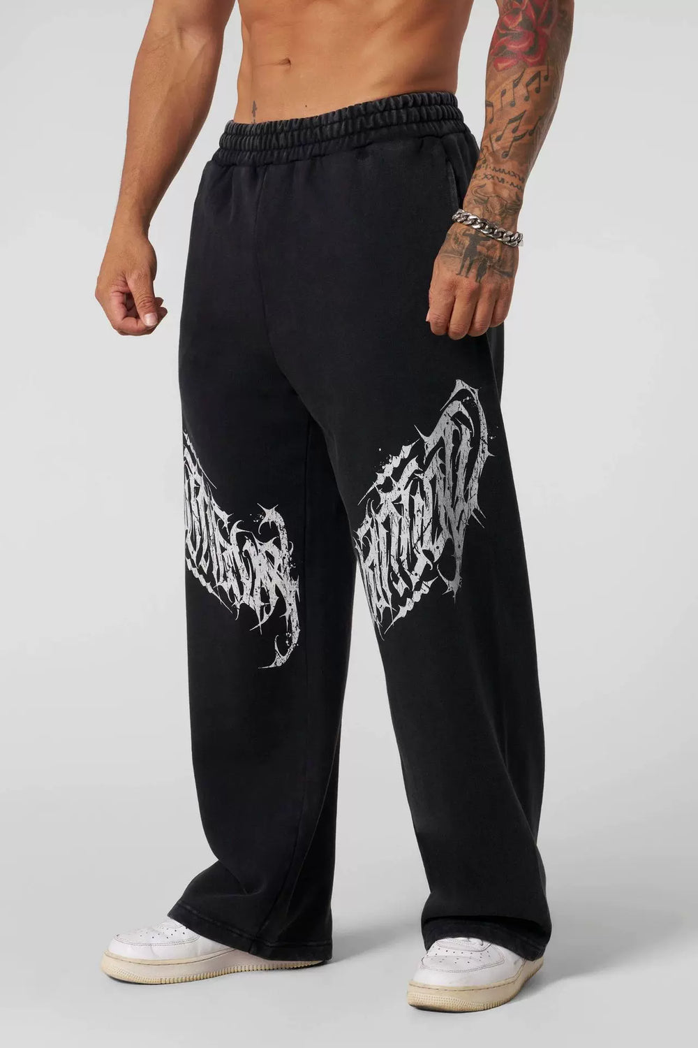 American fashion brand YOONGLA leaf camouflage sports pants for men's fitness training, jogging, leisure, wide leg pants