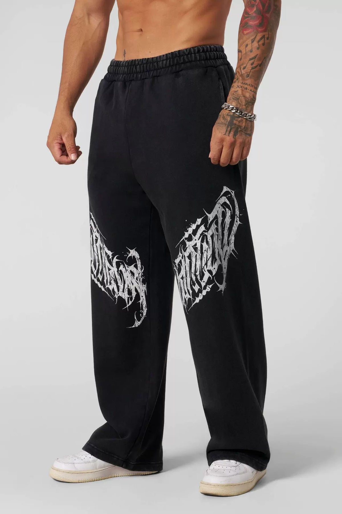 American fashion brand YOONGLA leaf camouflage sports pants for men's fitness training, jogging, leisure, wide leg pants