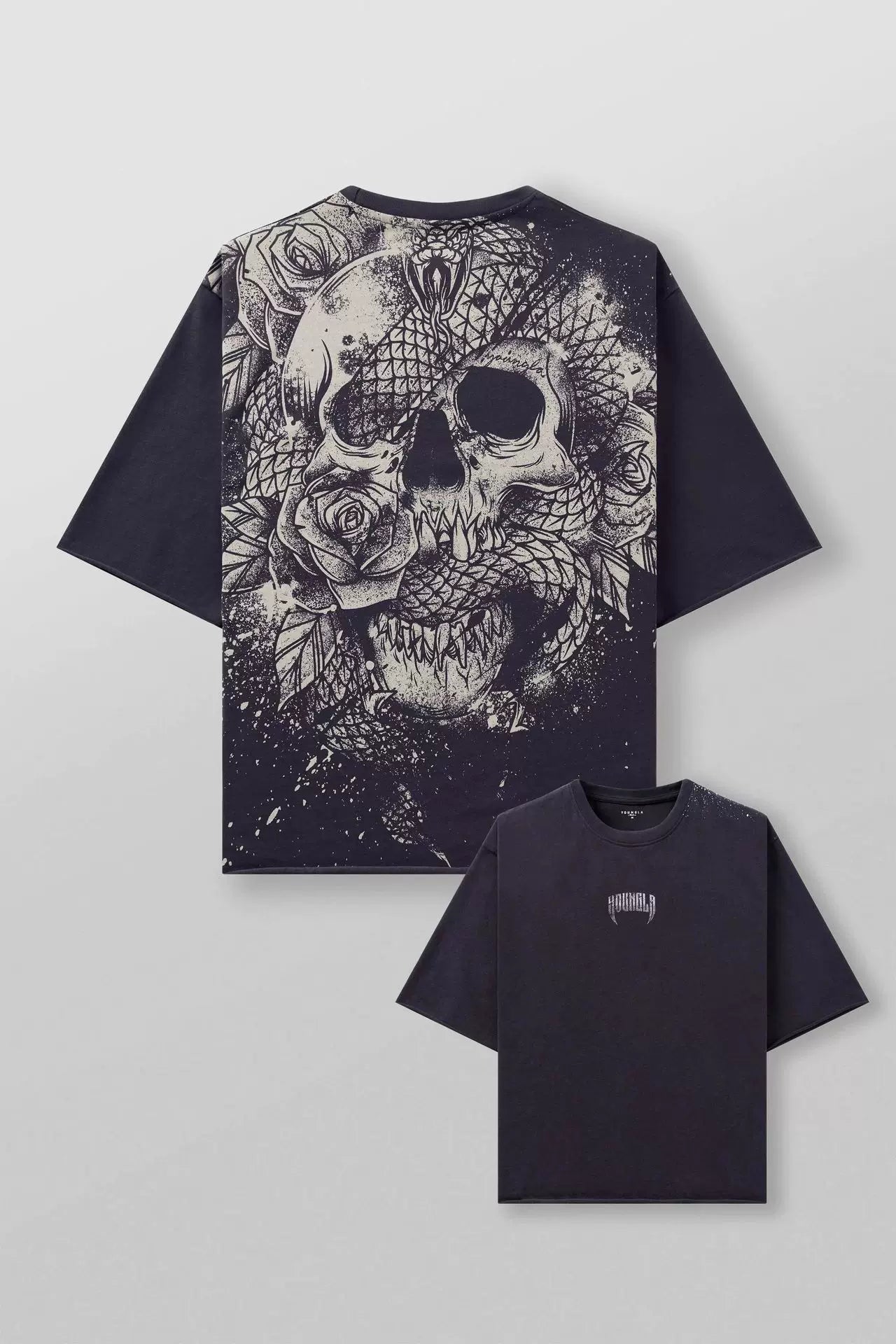 New Men's American Trendy Brand YOUNG LA Cotton Super Large Sports T-shirt Trendy Jogger Gym Casual Short Sleeve