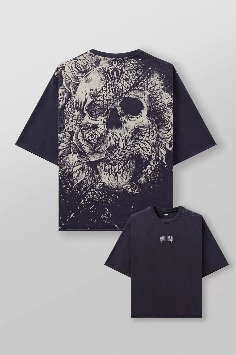 New Men's American Trendy Brand YOUNG LA Cotton Super Large Sports T-shirt Trendy Jogger Gym Casual Short Sleeve