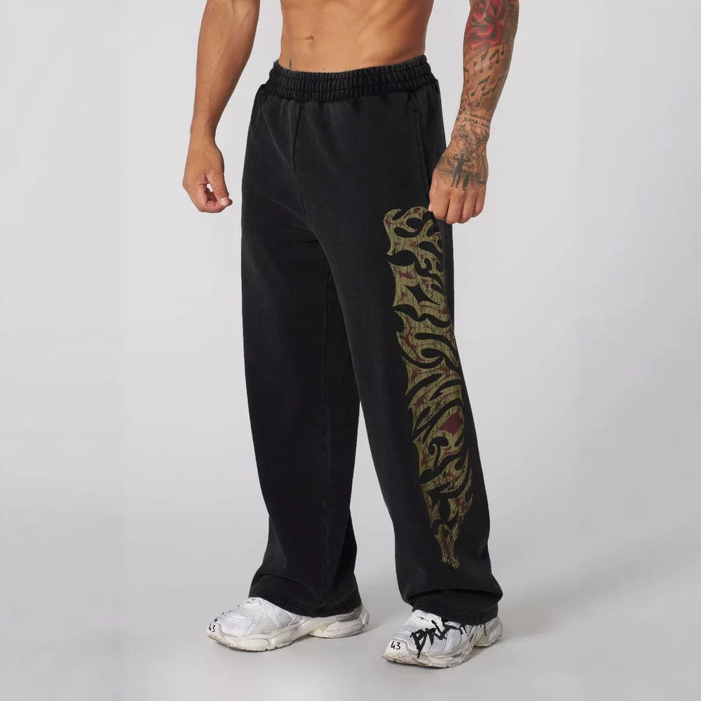 European and American trendy brand YOUNG LA sports straight leg pants American men's fitness training outdoor casual loose pants