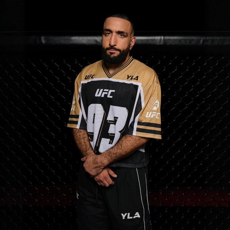 YOUNGLA美式新款男士超大T恤 UFC联盟同款运动健身速干透气短袖男