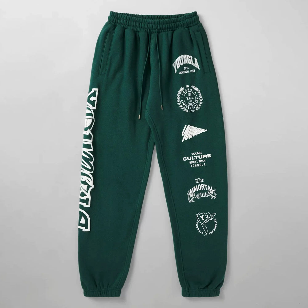 Cross-border foreign trade European and American trendy brand youngLa sports trousers American muscle fitness exercise casual foot trousers
