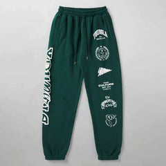 Cross-border foreign trade European and American trendy brand youngLa sports trousers American muscle fitness exercise casual foot trousers