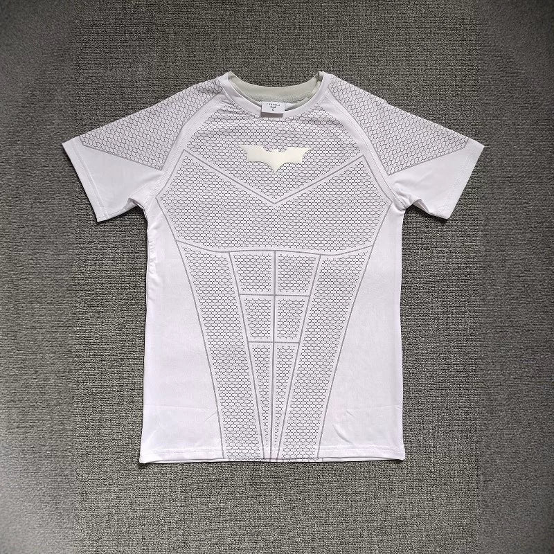 American fashion brand YOUNG LA fitness T-shirt Batman quick drying breathable elastic slim fit short sleeved training top