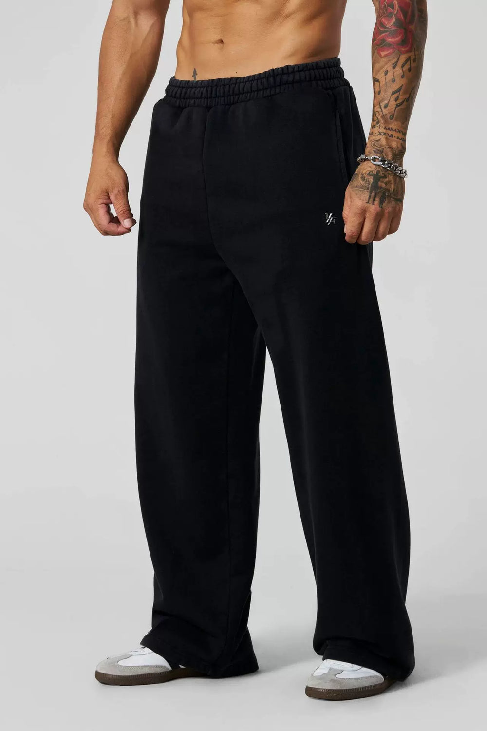 American fashion brand YOONGLA fitness straight leg pants, jogging training, tied rope, casual loose straight leg pants