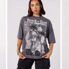 New American Trendy Brand YOUNGLA Alliance Attack on Titan Loose Large T-shirt Fitness Sports Short Sleeve