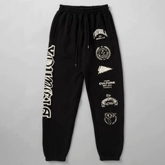 Cross-border foreign trade European and American trendy brand youngLa sports trousers American muscle fitness exercise casual foot trousers
