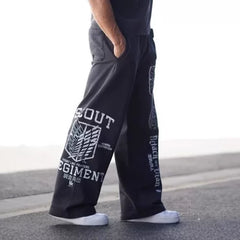 Spring and Autumn YoungLa pants American sports pants, fitness pants, cotton looped printed wide leg pants, cross-border foreign trade