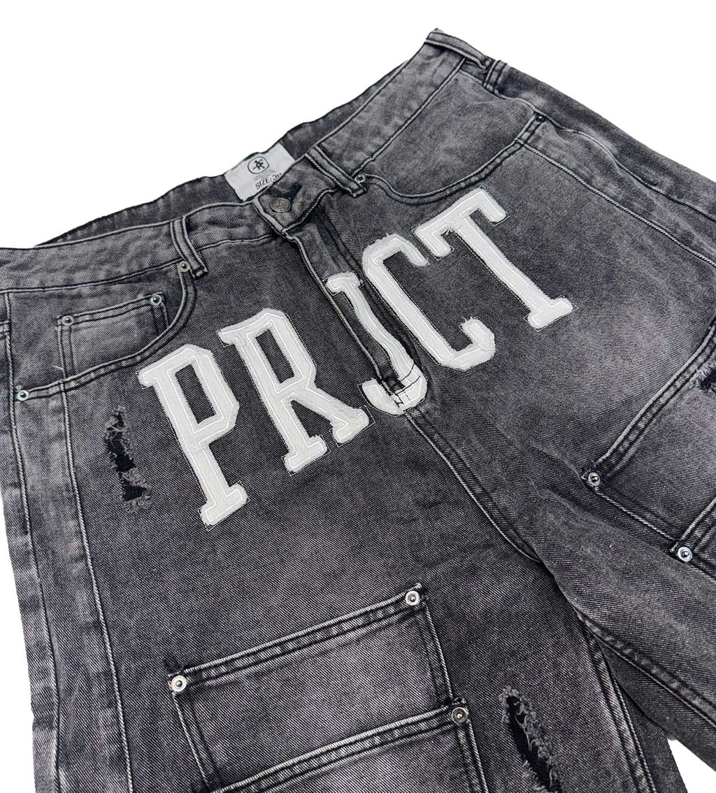Project Capri Triple Pocket Jorts Black
