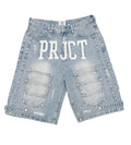 Project Capri Triple Pocket Jorts Light Blue