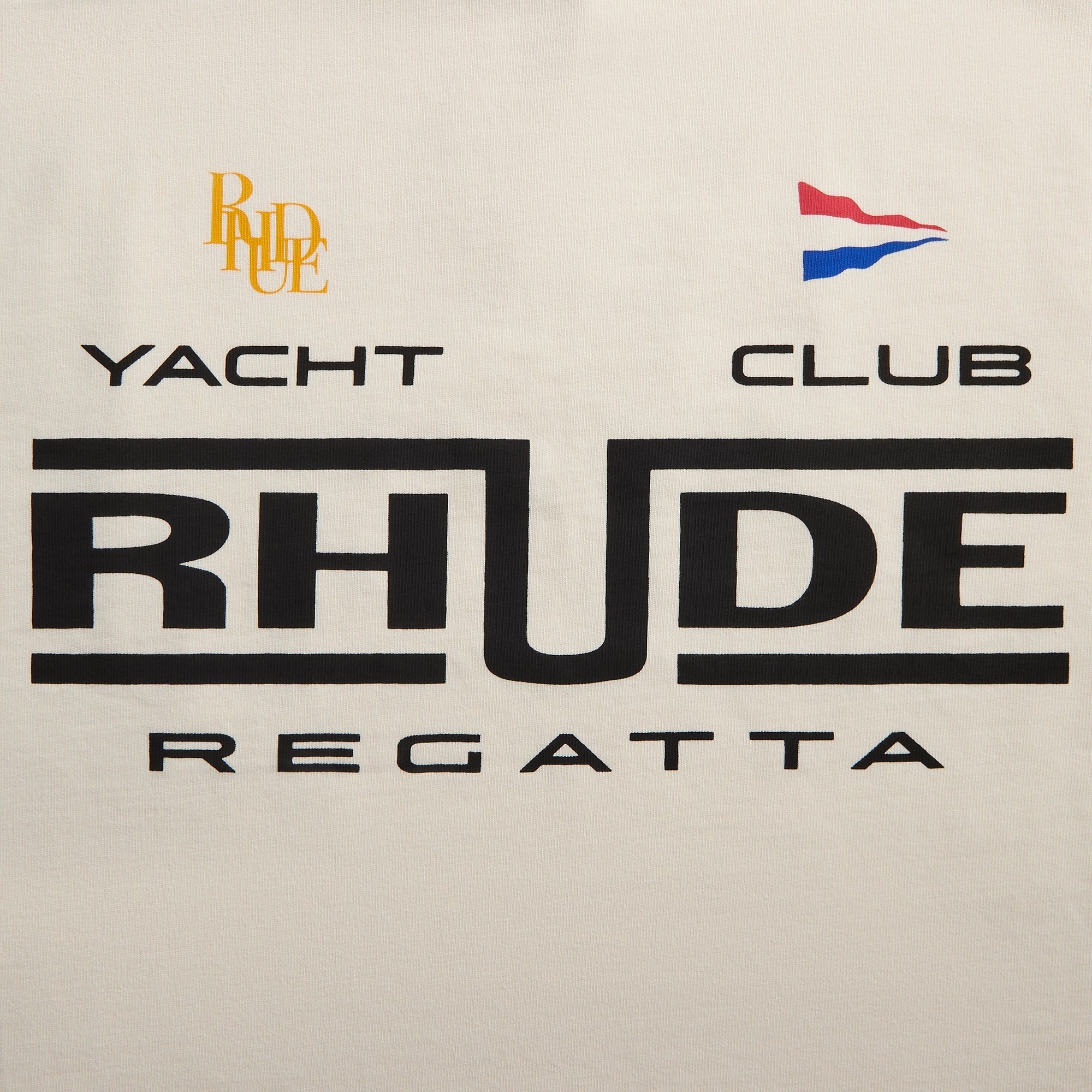 Rhude Virgin Islands Script Tee - Vintage White / Black / Green