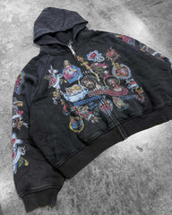 Righteous Risen King Zip Up Hoodie Black